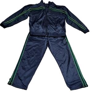 - Shaq L Track Suit  Gray Green Vintage 90s Jacket Pants Fullzip Athletic …